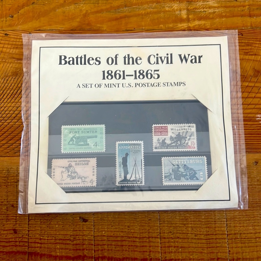 vintage Bad battle of the Civil War, 1961 to 1965 a set of mintUS postal stamps